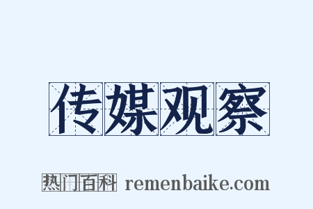 传媒观察是什么意思的图片